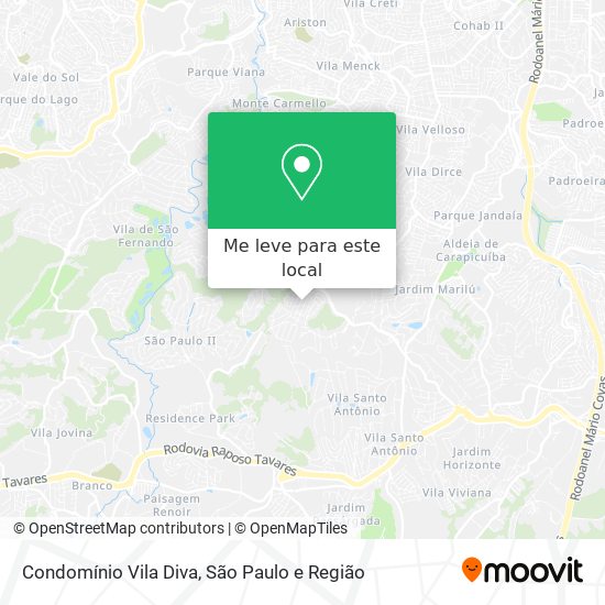 Condomínio Vila Diva mapa
