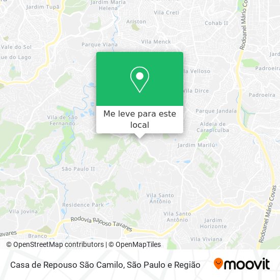 Casa de Repouso São Camilo mapa