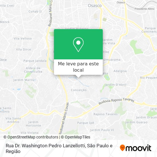 Rua Dr. Washington Pedro Lanzellotti mapa