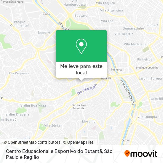 Centro Educacional e Esportivo do Butantã mapa