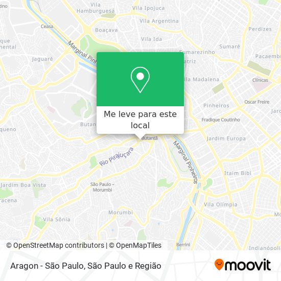 Aragon - São Paulo mapa