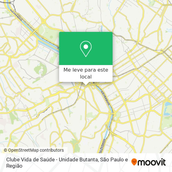 Clube Vida de Saúde - Unidade Butanta mapa