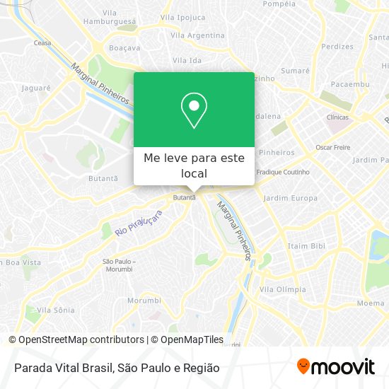Parada Vital Brasil mapa