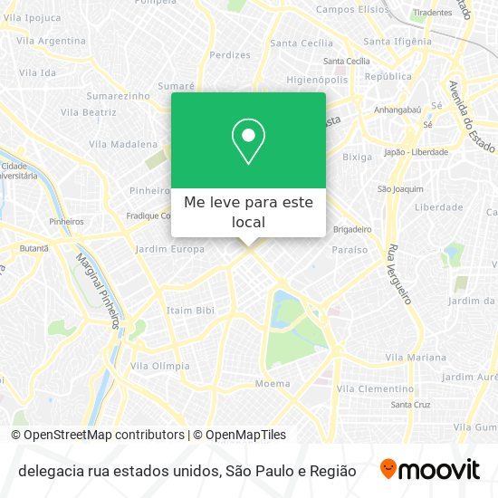 delegacia rua estados unidos mapa