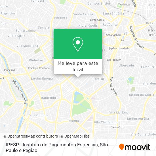 IPESP - Instituto de Pagamentos Especiais mapa