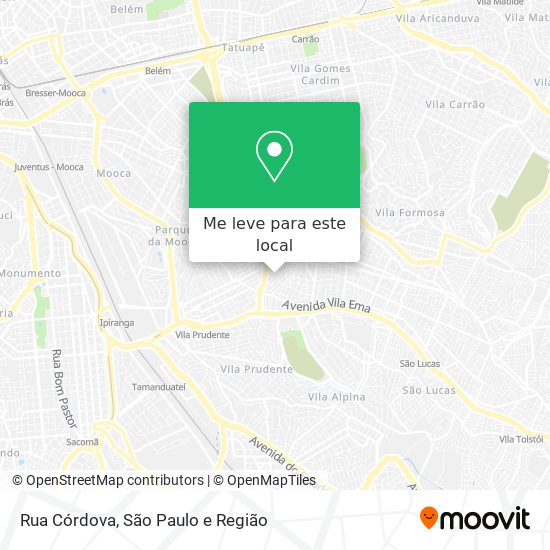Rua Córdova mapa