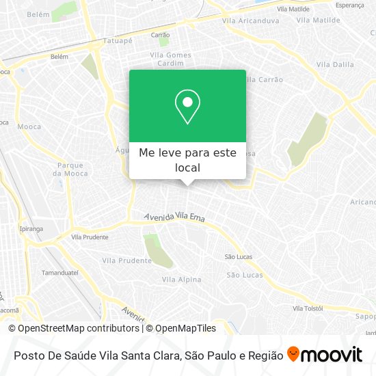 Posto De Saúde Vila Santa Clara mapa