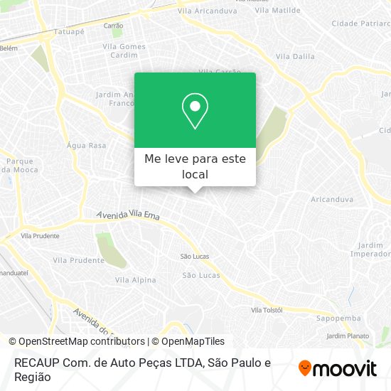 RECAUP Com. de Auto Peças LTDA mapa