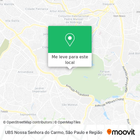 UBS Nossa Senhora do Carmo mapa