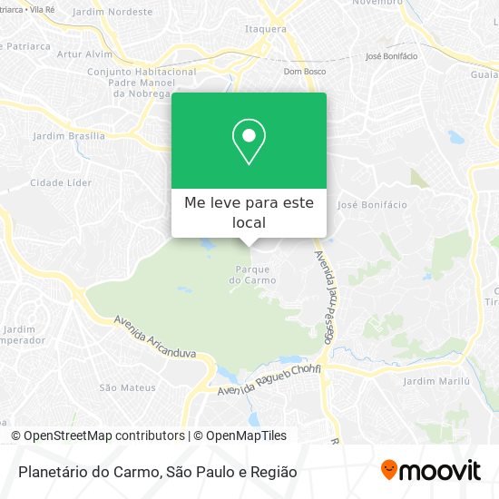 Planetário do Carmo mapa