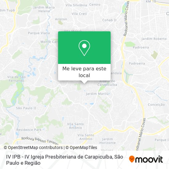 IV IPB - IV Igreja Presbiteriana de Carapicuíba mapa