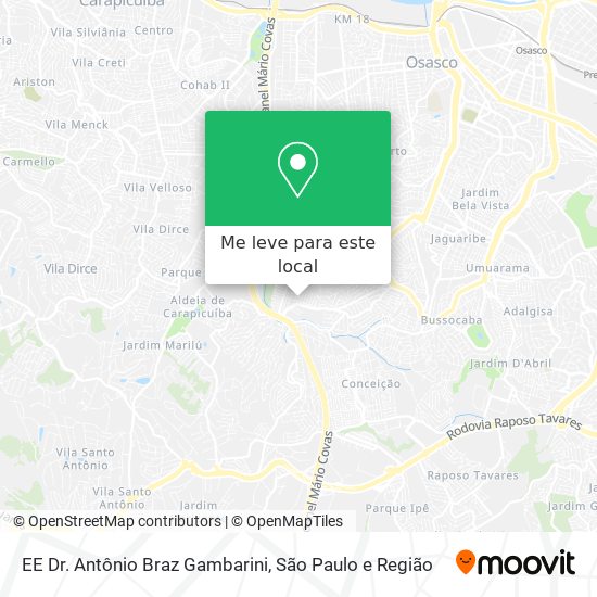 EE Dr. Antônio Braz Gambarini mapa