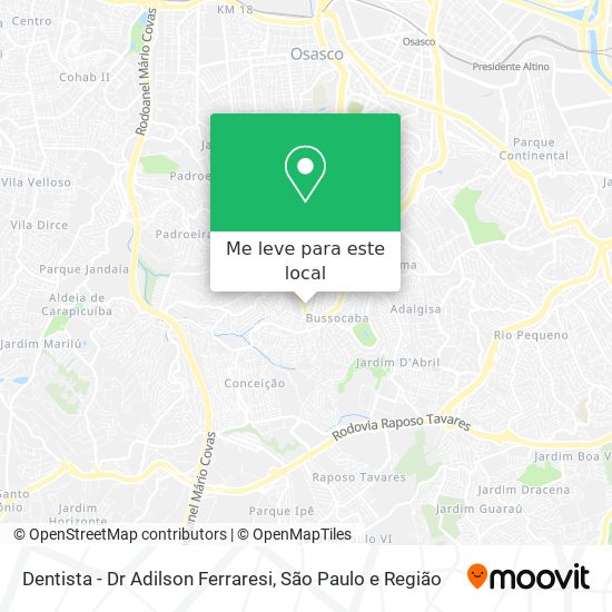 Dentista - Dr Adilson Ferraresi mapa