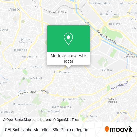 CEI Sinhazinha Meirelles mapa