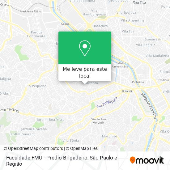 Faculdade FMU - Prédio Brigadeiro mapa