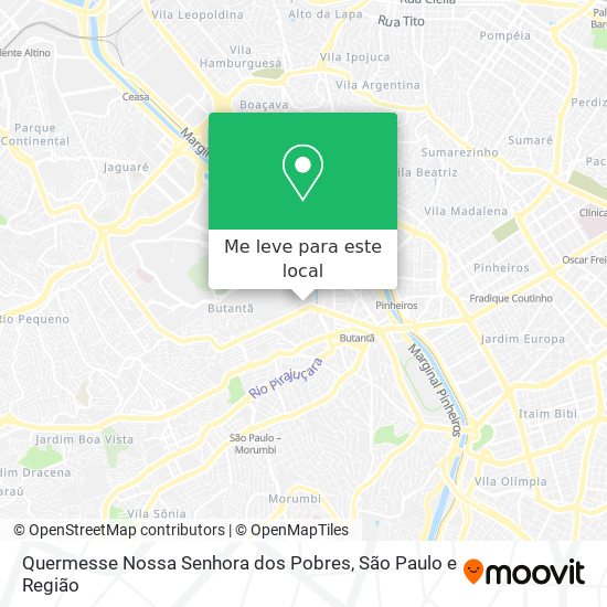 Quermesse Nossa Senhora dos Pobres mapa