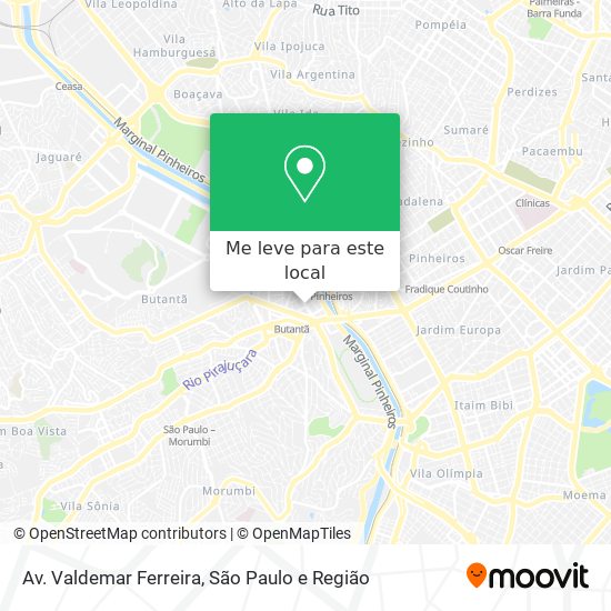 Av. Valdemar Ferreira mapa