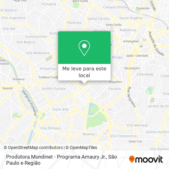 Produtora Mundinet - Programa Amaury Jr. mapa