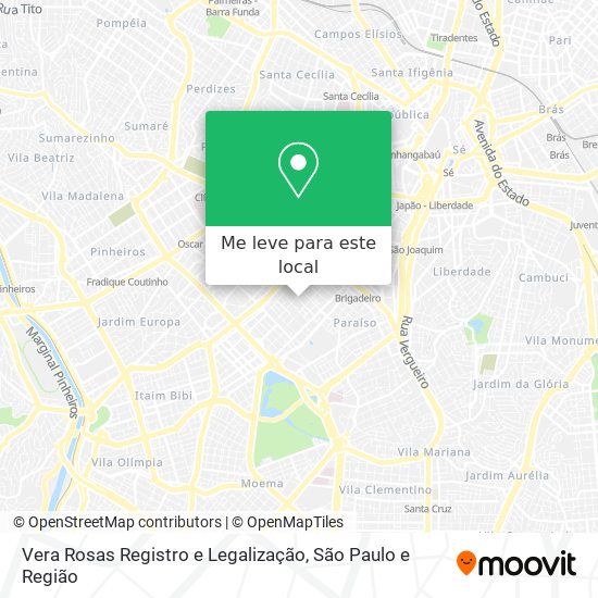 Vera Rosas Registro e Legalização mapa