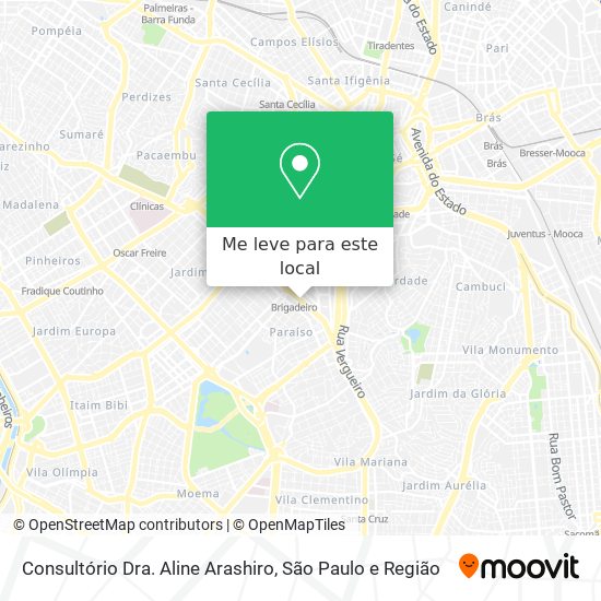 Consultório Dra. Aline Arashiro mapa