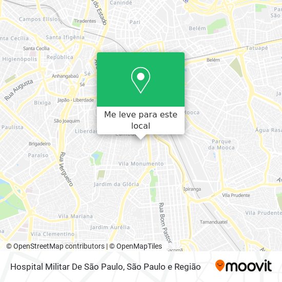 Hospital Militar De São Paulo mapa