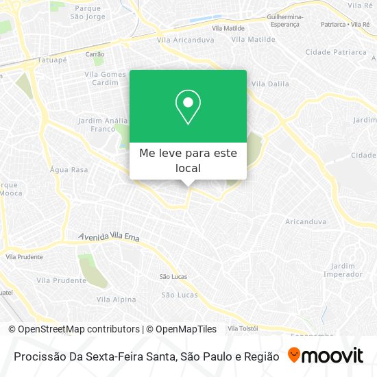 Procissão Da Sexta-Feira Santa mapa