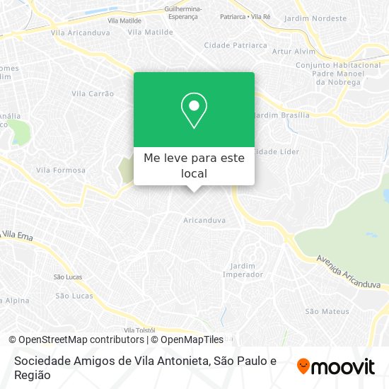 Sociedade Amigos de Vila Antonieta mapa