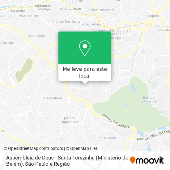 Assembléia de Deus - Santa Terezinha (Ministério do Belém) mapa