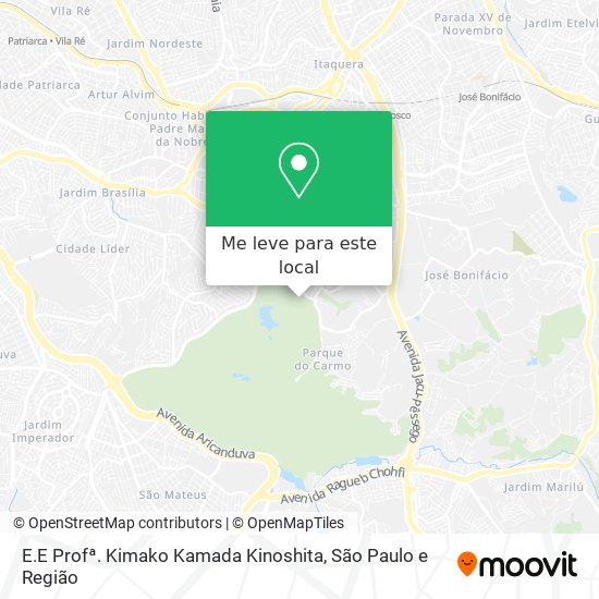 E.E Profª. Kimako Kamada Kinoshita mapa