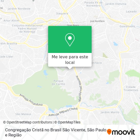 Congregação Cristã no Brasil São Vicente mapa