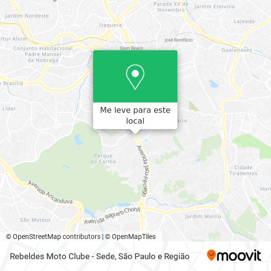 Rebeldes Moto Clube - Sede mapa