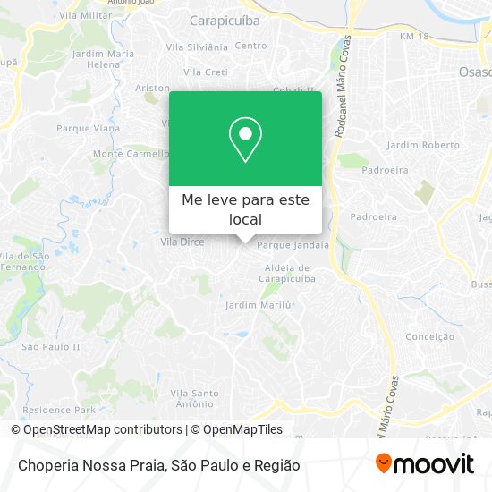 Choperia Nossa Praia mapa