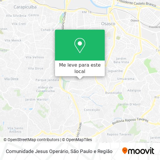 Comunidade Jesus Operário mapa