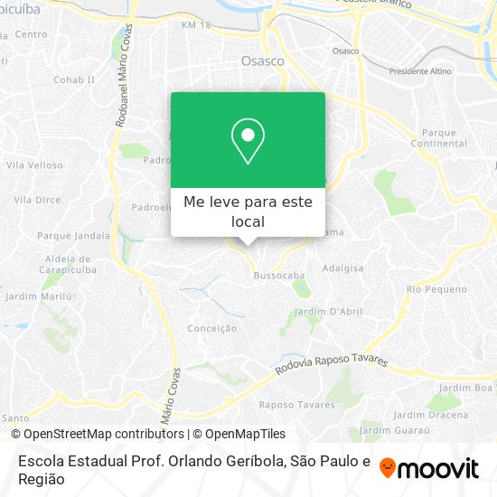 Escola Estadual Prof. Orlando Geríbola mapa