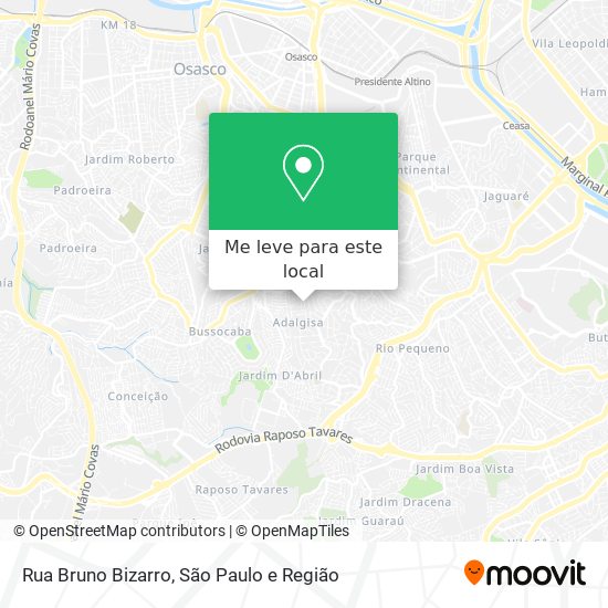 Rua Bruno Bizarro mapa