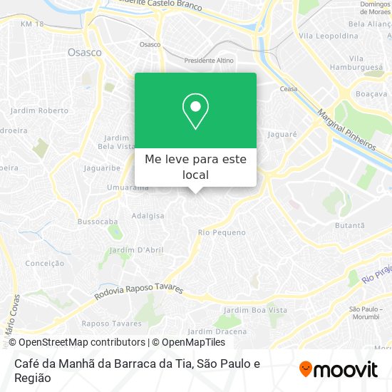 Café da Manhã da Barraca da Tia mapa