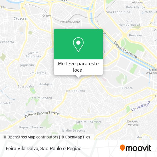 Feira Vila Dalva mapa