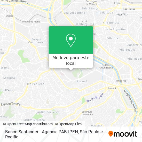 Banco Santander - Agencia PAB-IPEN mapa