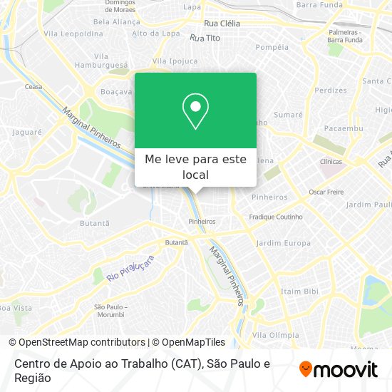 Centro de Apoio ao Trabalho (CAT) mapa