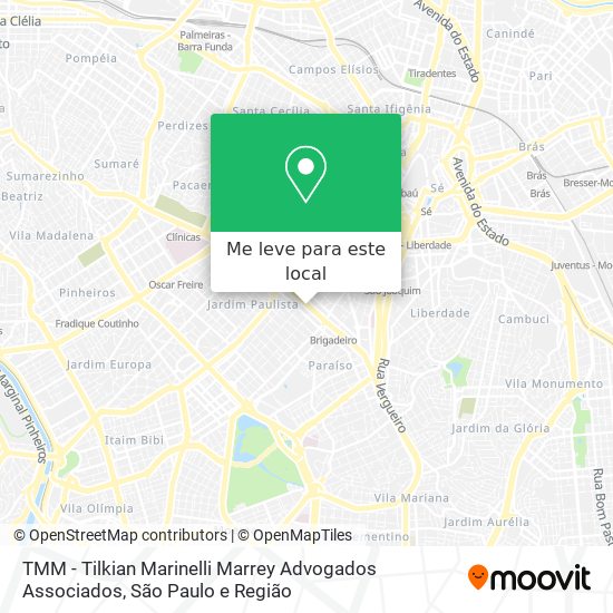 TMM - Tilkian Marinelli Marrey Advogados Associados mapa