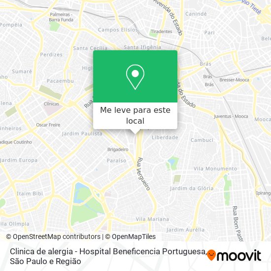 Clinica de alergia - Hospital Beneficencia Portuguesa mapa