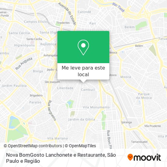 Nova BomGosto Lanchonete e Restaurante mapa
