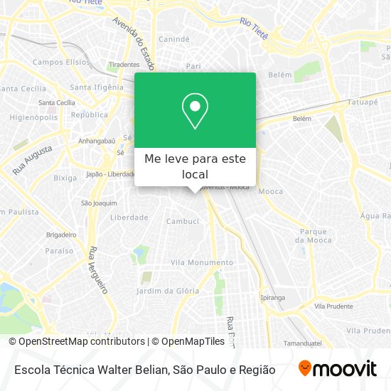 Escola Técnica Walter Belian mapa
