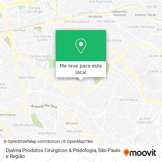 Djalma Produtos Cirúrgicos & Podologia mapa