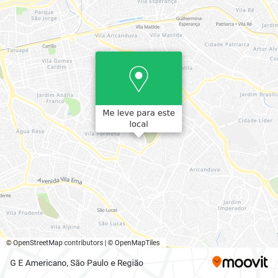 G E Americano mapa