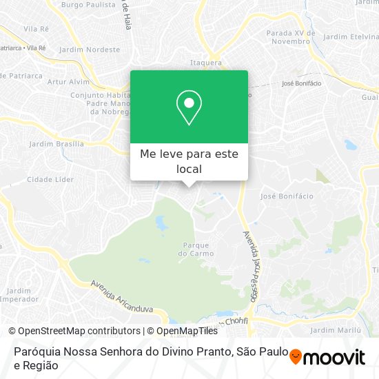 Paróquia Nossa Senhora do Divino Pranto mapa