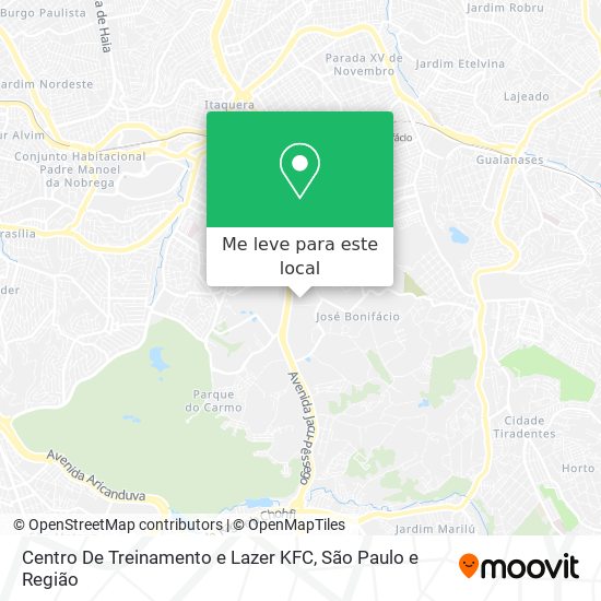 Centro De Treinamento  e Lazer KFC mapa