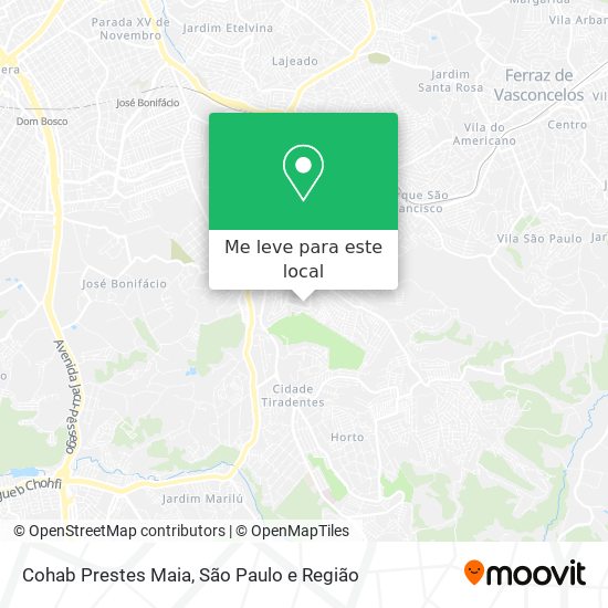 Cohab Prestes Maia mapa