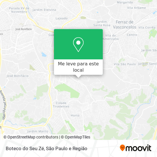 Boteco do Seu Zé mapa