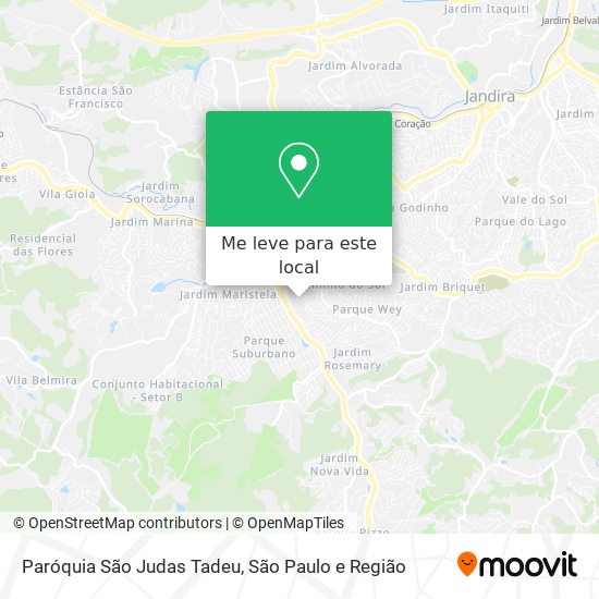 Paróquia São Judas Tadeu mapa